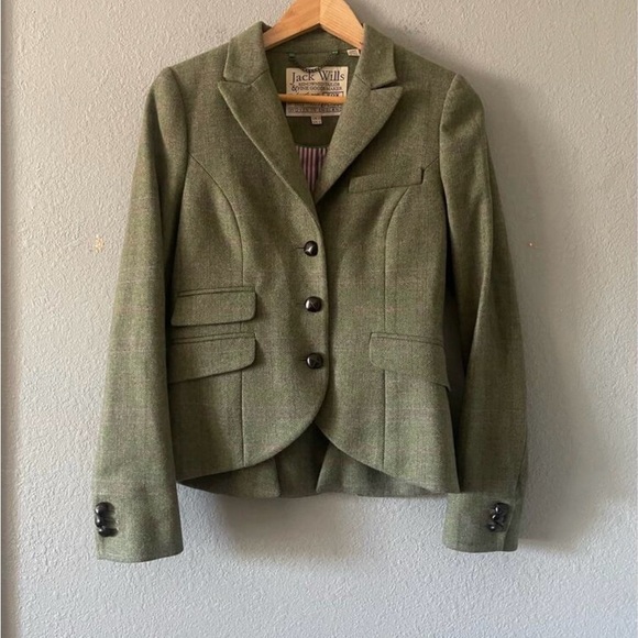 Jack Will Wool Blazer with leather buttons NWOT - Picture 4 of 8